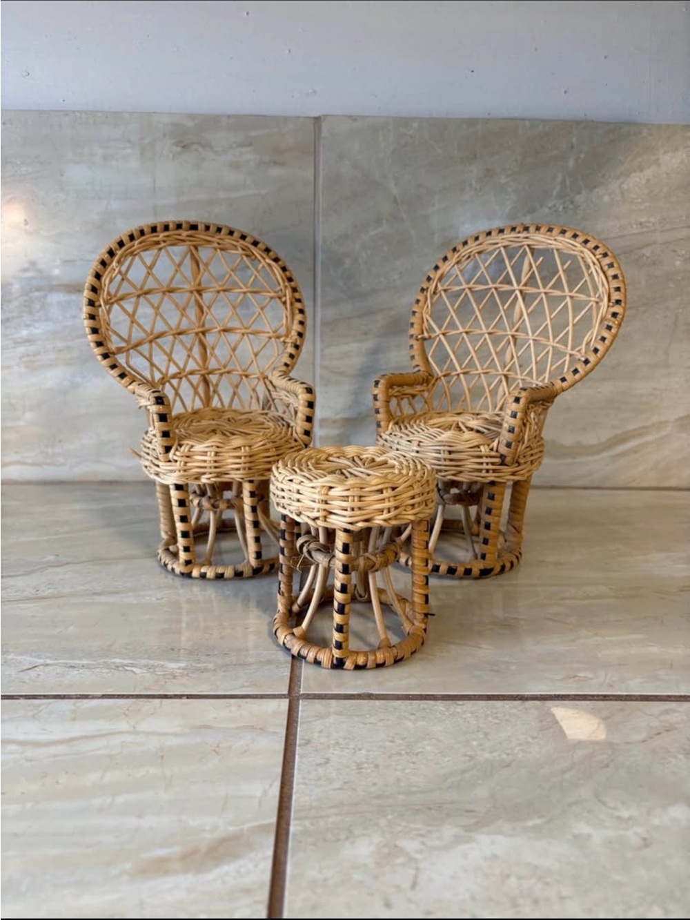 Barbie Wicker Furniture Set